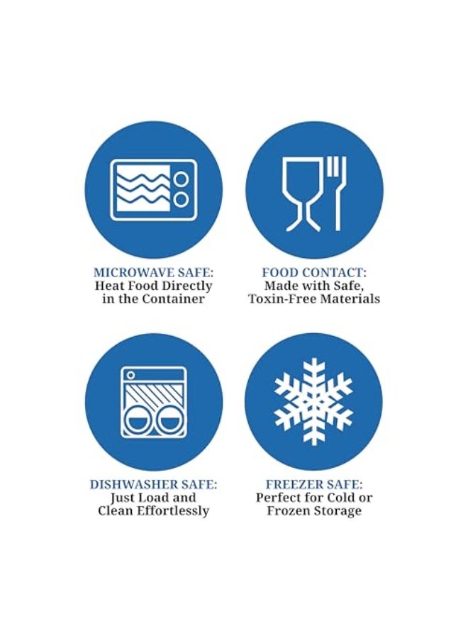 Westinghouse Round Food Storage Box Set | 3 Sizes: 0.4L, 0.8L, 1.5L | BPA-Free | Airtight & Leak-Proof | Durable & Stackable - Image 5