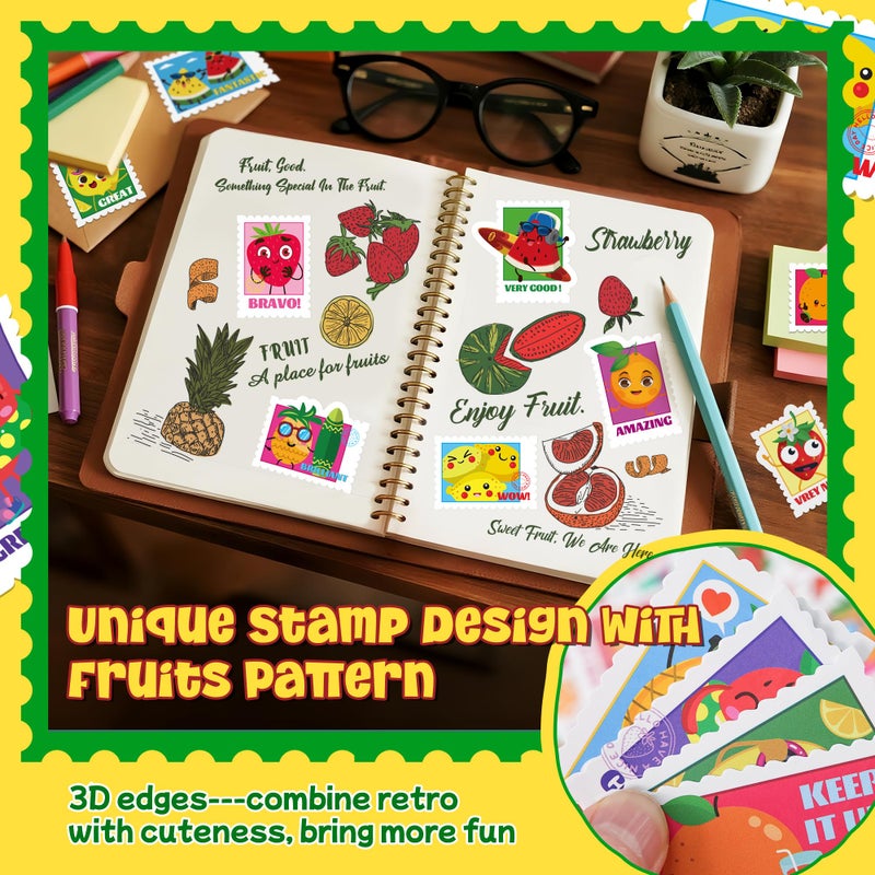 HORIECHALY 300Pcs Large Scented Stamp Stickers, Scratch N Sniff Sticker for Kids Smelly Motivational Reward Stickers for Teacher, Incentive Positive Decal for Student,School Supplies Gift - Image 2