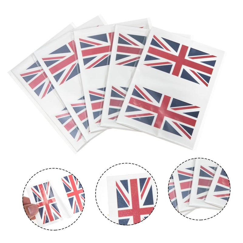 5sets Country Flags Face Stickers Decorative Face Flag Sticker Decal Temporary Tattoos - Image 3