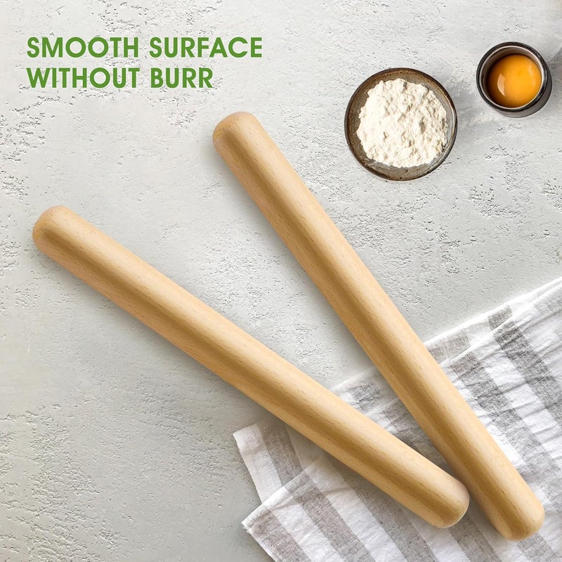 LorisArm 11.5-inch Wooden Rolling Pin for Baking, French Wood Rolling Pin Wood Kitchen Dough Roller for Fondant, Pizza, Pie, Cookie and Pastry - Image 5