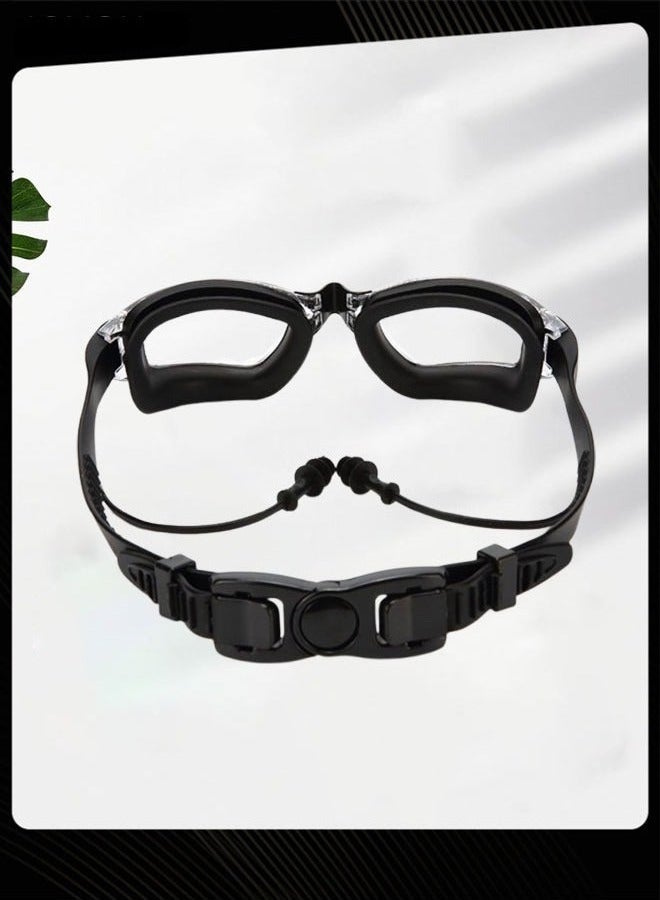 YUKE High Clarity Waterproof Anti Fog Wide Frame Swim Goggles with Adjustable Strap and Integrated Earplugs for Women Men Swimming - Image 4