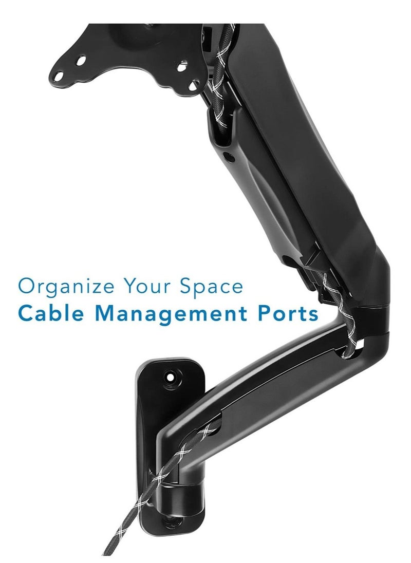 Generic - Computer Monitor Wall Mount Arm, Height Adjustable Articulating with Gas Spring Arm, for 17-32 inch LCD, LED Computer Monitors - Image 1