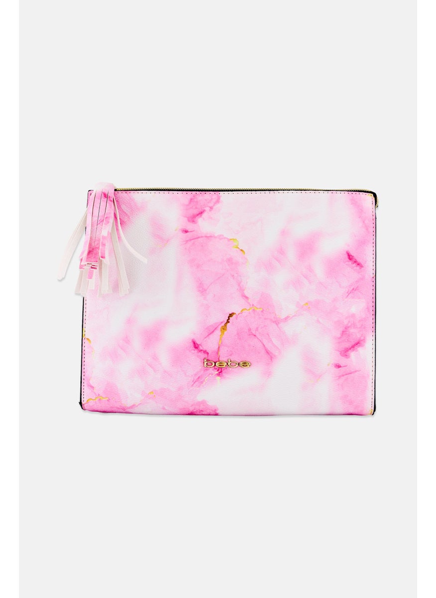 bebe Women Hardware Logo Day Clutch, Multicolor  - Image 1