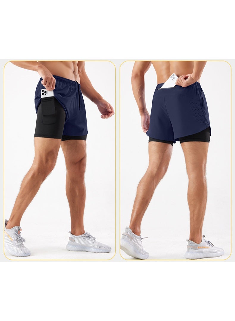 Men Gym Running Shorts Quick Dry Sport Basketball Shorts Breathable Casual Beach Shorts Pocket Crossfit Sweatpants Man Clothing - Image 2