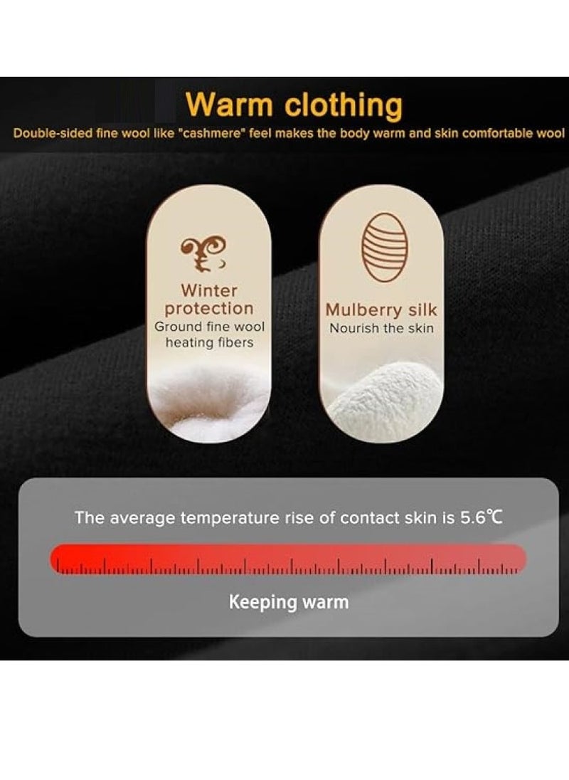 RATSAW - Men's Thermal Underwear Set Long Johns Ultra Soft Fleece Lined Base Layer Set for Cold Weather Thermal Underwear for Men Long Sleeve Pajama Top and Bottom Set L - Image 1