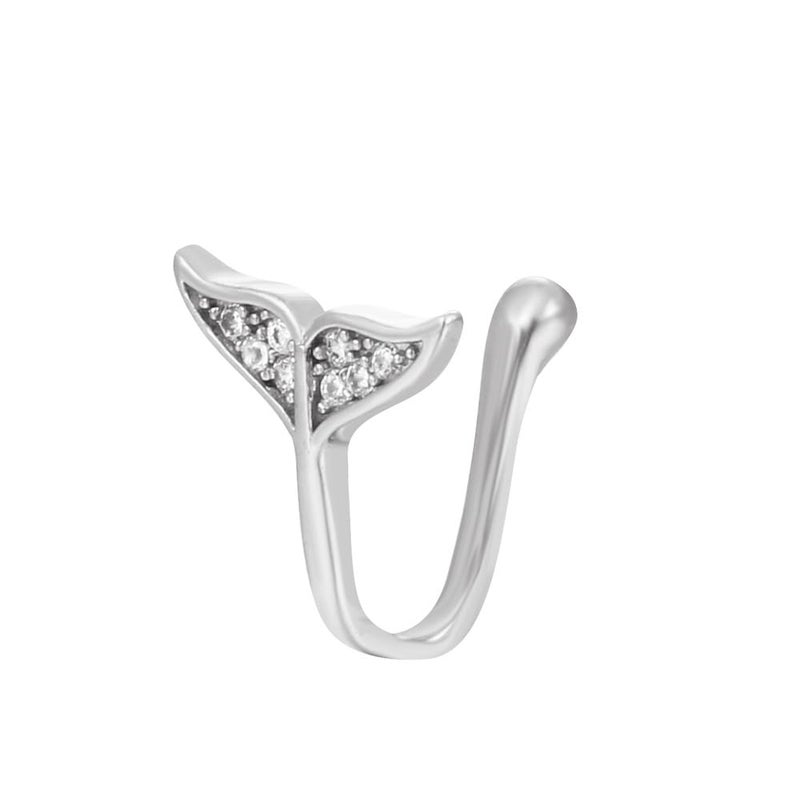 Nose & Ear Clip Titanium Plated Pin Non Pierced Just Press for Women & Girls Septum Ring