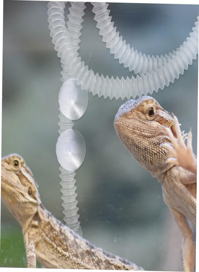 INOOMP Reptile Humidifier Extension Tube with Suction Cups Flexible Transparent Hose for Turtle Tank Accessories and Gecko Enclosure Misting System, 16.3 Inch - Image 3