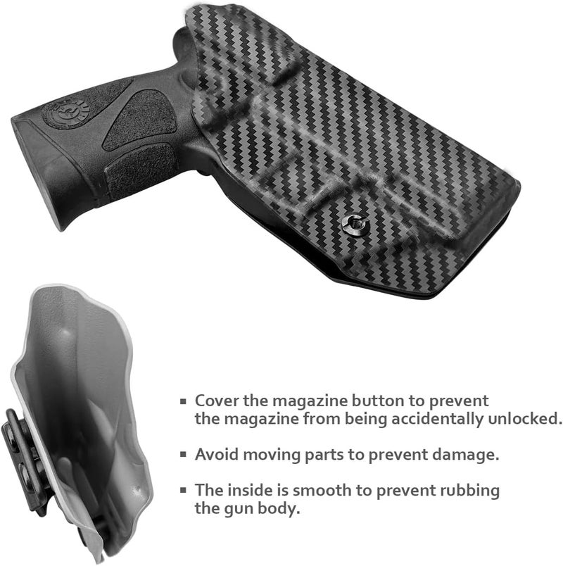 POLE.CRAFT Taurus G3C G2C Holster IWB Kydex Holster Taurus G3C / G2C / G2S / PT111 / PT140 9mm/.40- Inside Waistband Concealed Carry - Image 4