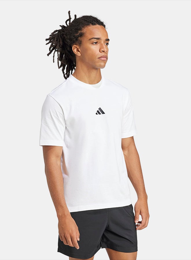 Adidas Essentials Small Logo Single Jersey T-Shirt - Image 3