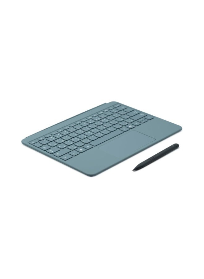 Microsoft Surface Pro 12 Inch English/ Arabic Keyboard with Slim Pen, Compatible with Surface Pro 12 Inch, Alcantara Material Ocean Blue - Image 3