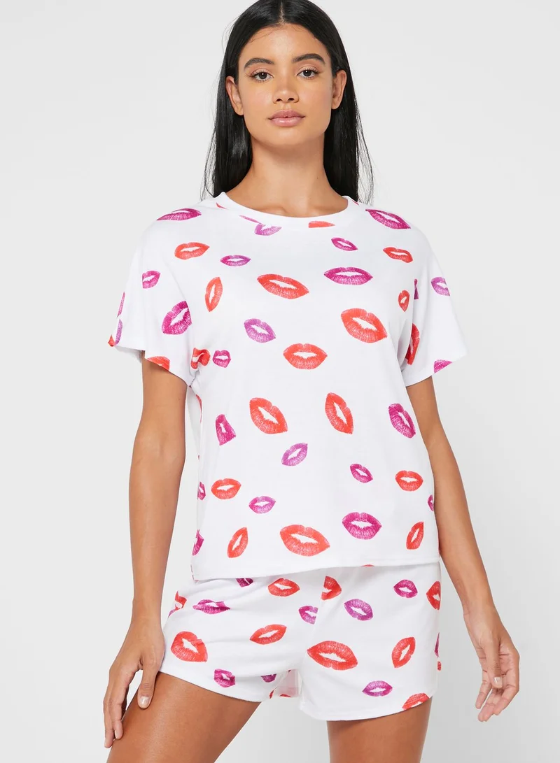 Ginger Printed Short Set