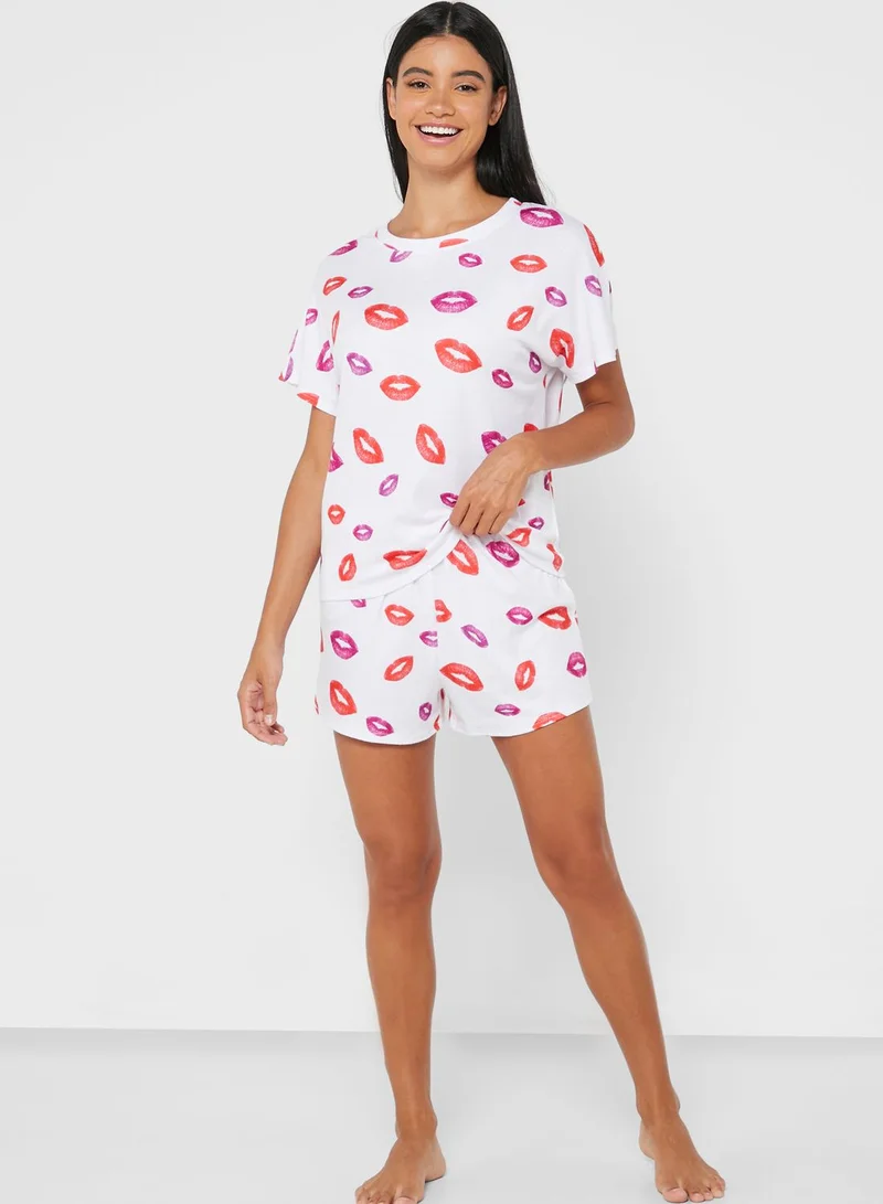 Ginger Printed Short Set