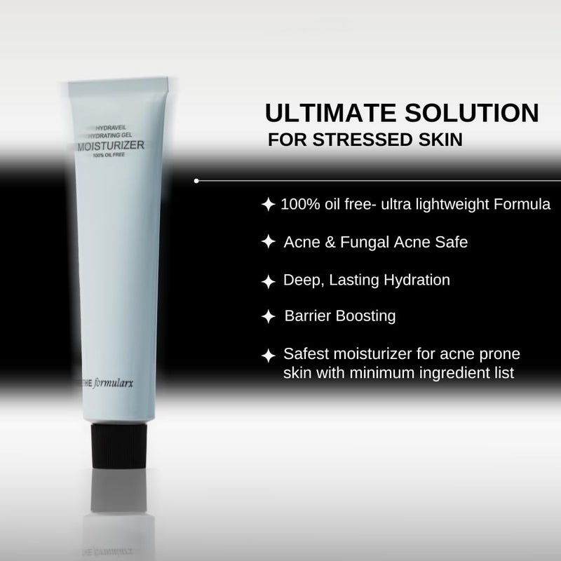 The Formularx Hydra Veil Barrier Care Gel Moisturizer with Ceramide Hyaluronic Acid  Ectoin for Oily Acne  Fungal Acne Prone Skin  Oil Free Noncomedogenic Sensitive Skin Friendly  For Women  Men  50g - Image 3
