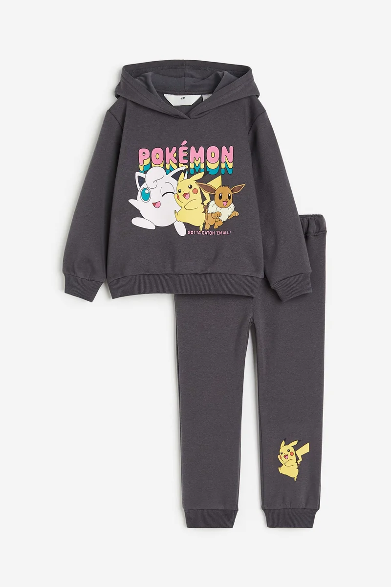 اتش اند ام Kids Printed Sweatshirt & Sweatpants Set