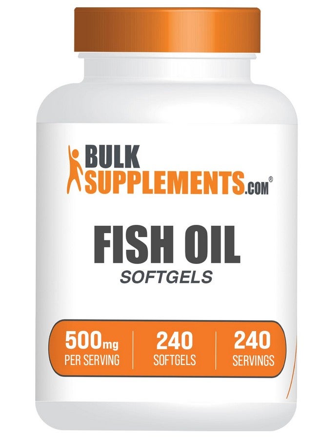 بالك سابلمنتس كبسولات زيت السمك 500 مجم من BulkSupplements.com - مكملات أوميجا 3، مكملات زيت السمك، حبوب زيت السمك - خالية من الجلوتين، كبسولة هلامية واحدة لكل وجبة، 240 كبسولة هلامية (عبوة من 1) - Image 1