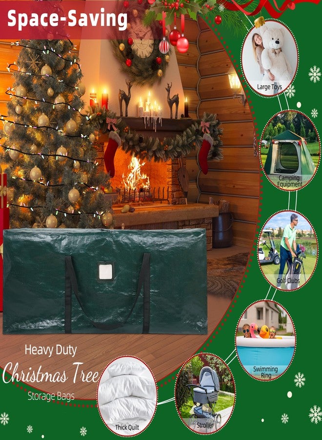 lucdnc Large Christmas Tree Storage Bags Heavy Duty Tree Bags Holiday Storage Bags Protects From Moisture Or Dust,Alternative To Xmas Tree Storage Box (Green, 7.5 Ft) - Image 4