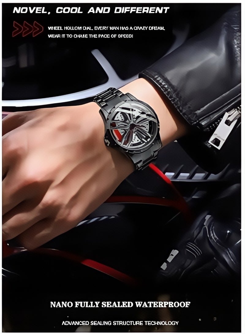 BINBOND Watches for Men Watch Luxury Stainless Steel Quartz Waterproof Watch - Image 1