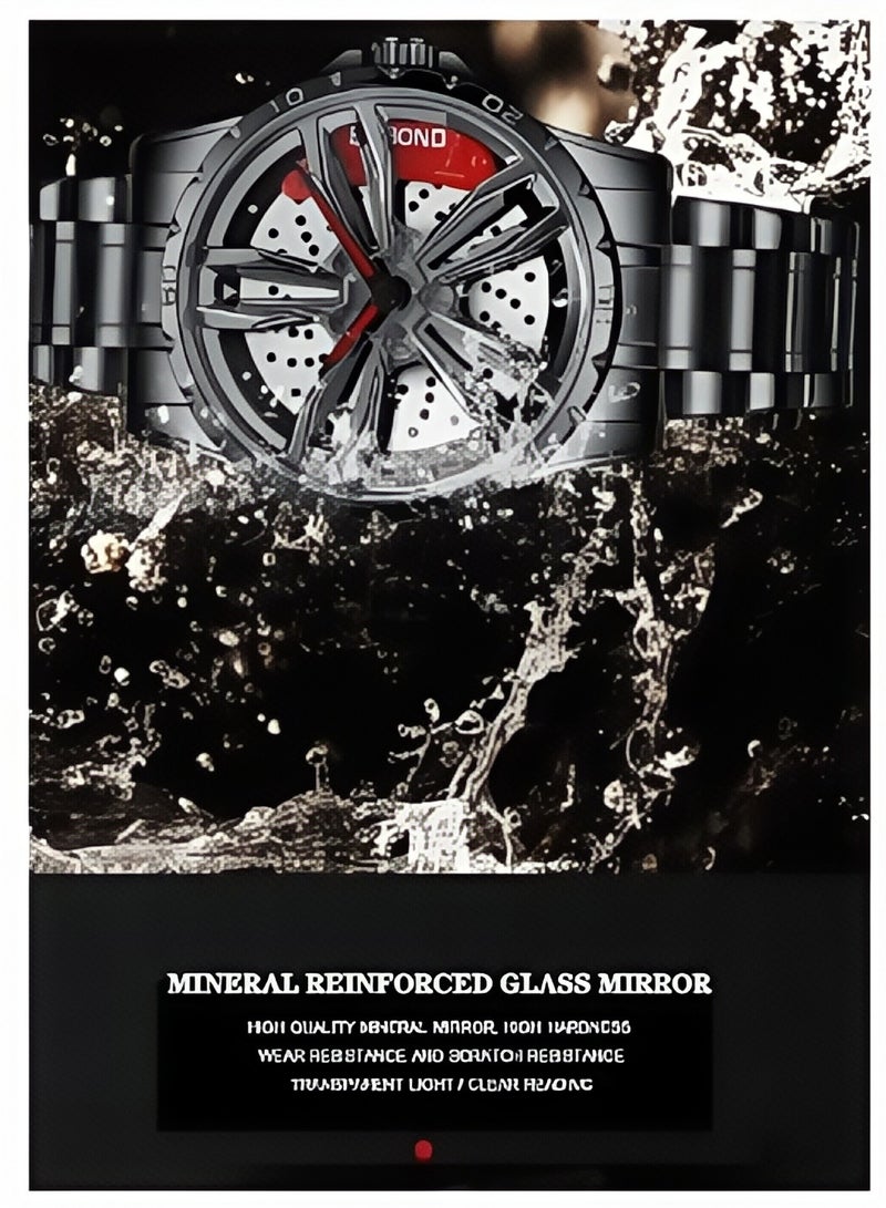 BINBOND Watches for Men Watch Luxury Stainless Steel Quartz Waterproof Watch - Image 4