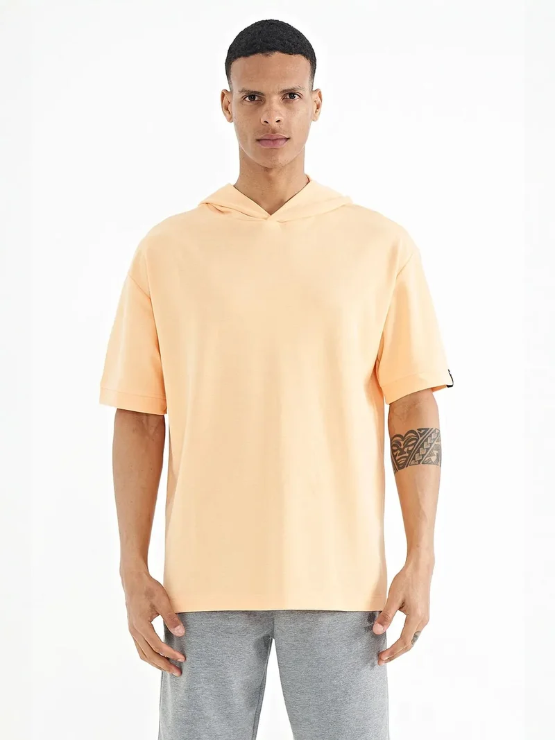تومي لايف TOMMY Oversized Hooded Short-sleeve T-shirt