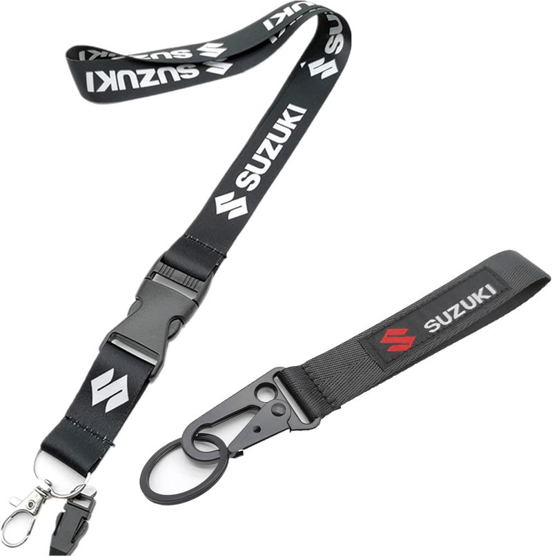 Suzuki Motorcycle Lanyard and Keychain Set - Image 2