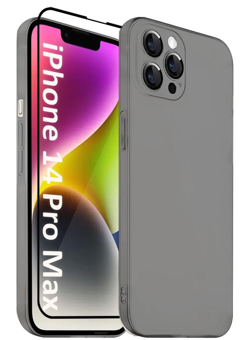 CATANES (for iPhone 14 Pro Max) 2Packs Case Cover Air Skin Series Back Cover Sturdy Durable Thin Case Drop Protection Cover - Transparent Grey  - Image 1