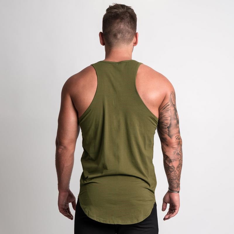 Summer Fitness Sports Vest Bodybuilding Training Wear Sweat-Absorbent Breathable Bottoming Shirt Tide Sleeveless T-Shirt Slim Fit Stretch T-Shirt - Image 4