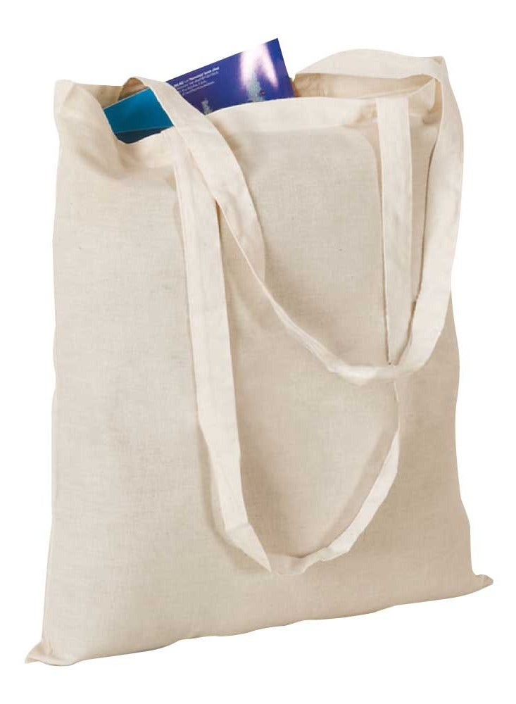 Set of 3 Eco Neutral Cotton Bags for Beach/Birthday/Wedding Party, DIY Crafts or Resuable Grocery Bag  - Image 2