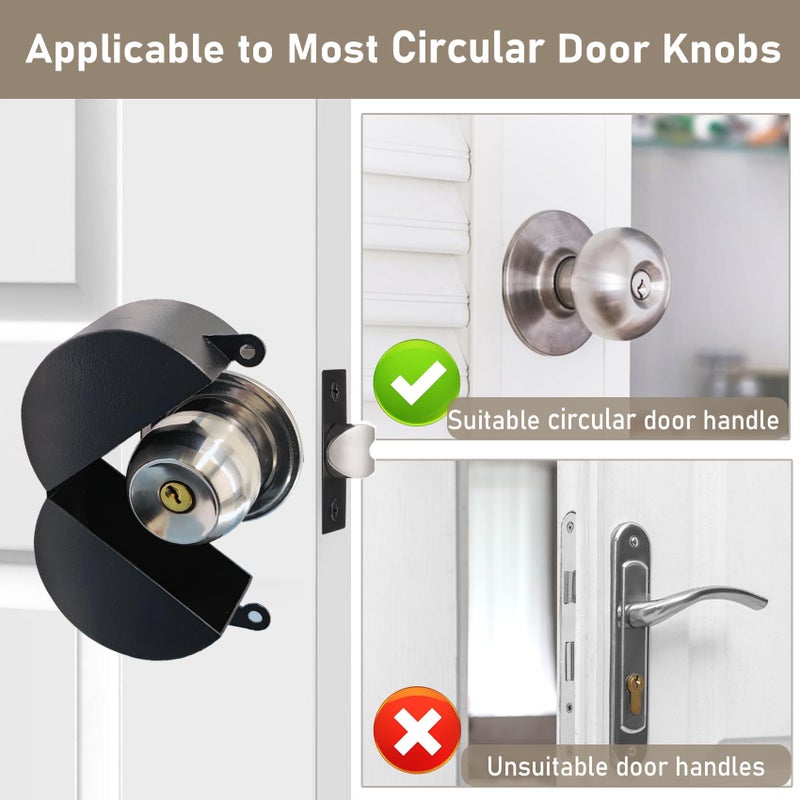 Pilispark Door Knob Lock Out Device With Padlock  Door Handle Lock - Prevents Turning Door Handles And Entering Keyholes  For Covering Door Handles/Faucets/Valves  Stainless Steel (Black) - Image 4