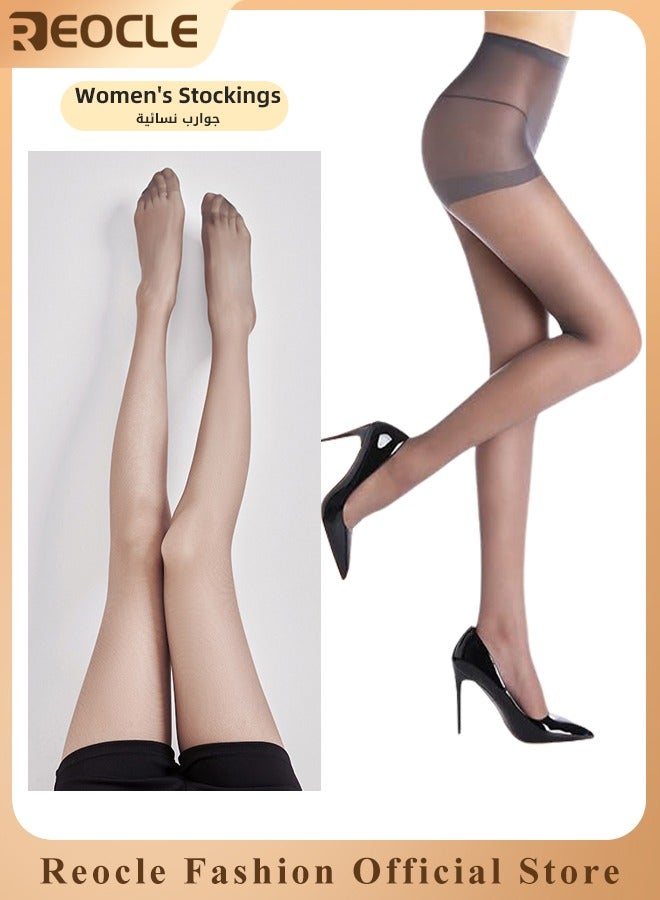 REOCLE Women's Pantyhose Control Top Pantyhose with Reinforced Toes & Anti-snagging Ultra-thin Breathable Pantyhose - Image 1