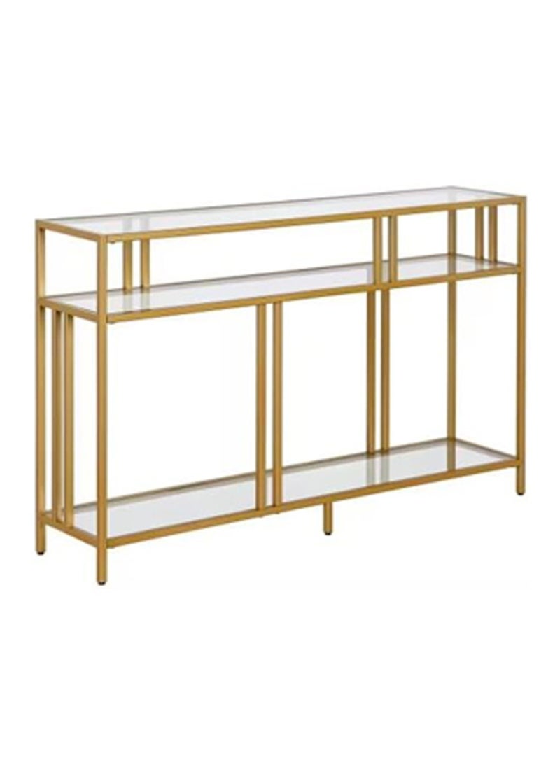 LINGWEI - Luxury 3-Tier Console Table Elegant Entryway, Living Room, Sofa & End Table with Open Shelves - Image 1
