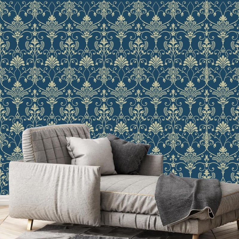 SUNVERSE Damask Stencils for Walls 12inch Corner Border Stencil Large Texture Stencils Mixed Medium Layering Templates for Painting on Walls Furniture Canvas Fabric - Image 4