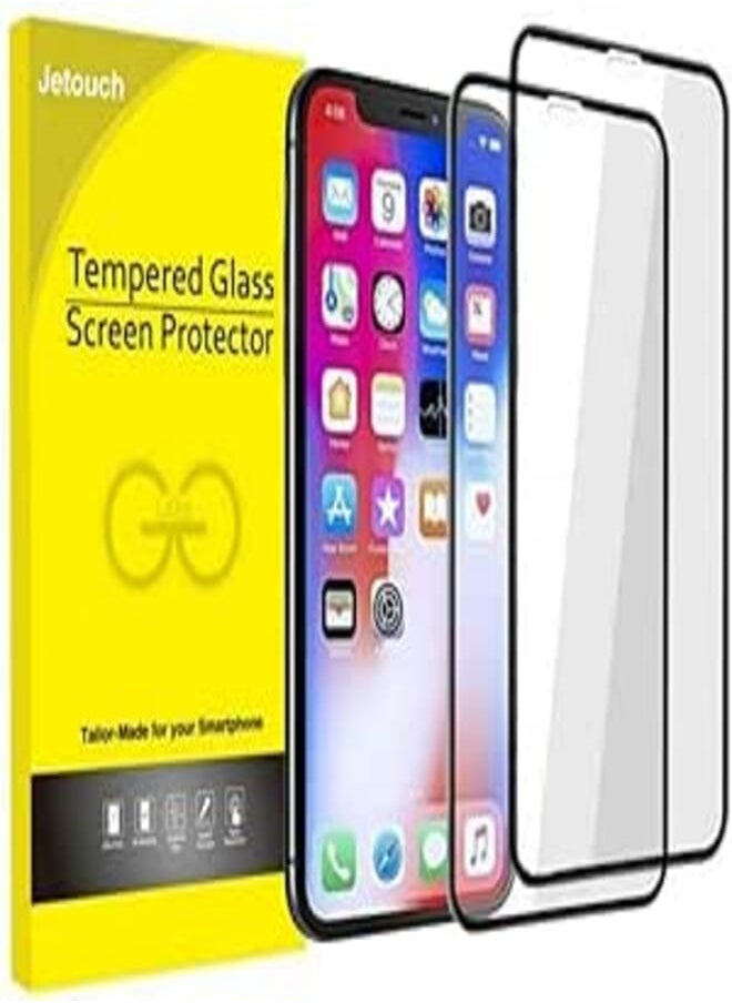 Generic - Screen Protector Super Glass JETOUCH 2pack Tempered Glass Screen Protector With Black Frame Compatible With iphone (clear&black frame, iphone XR/ 11) - Image 1