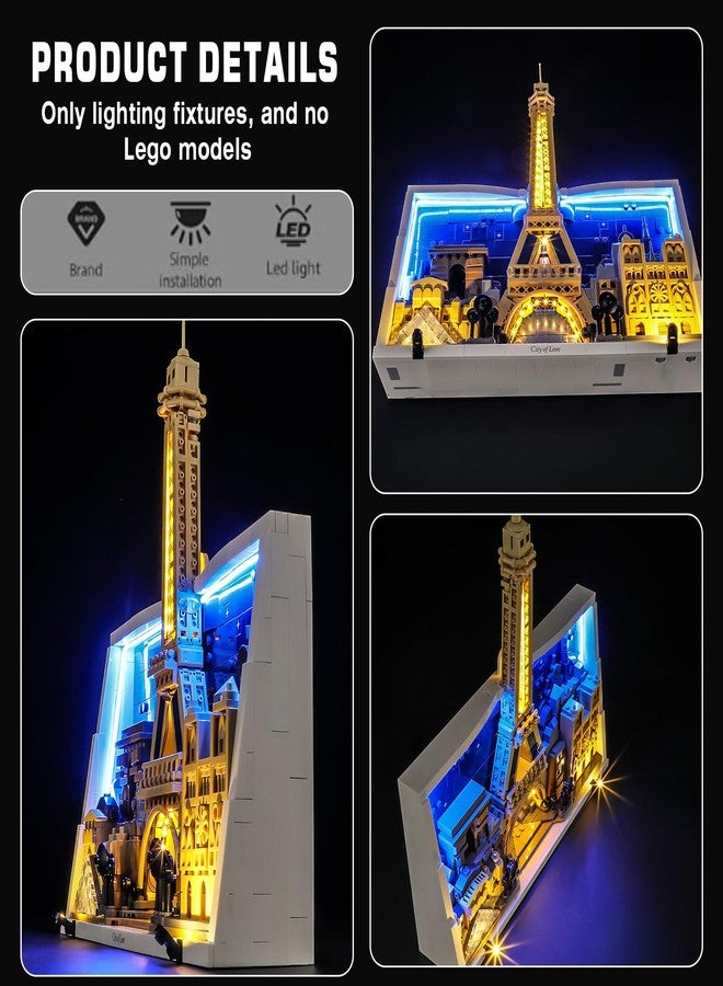 Vaodest مصباح LED من Vaodest لمجموعة Lego Paris City of Love 21064، تصميم وتكوين متوافق مع مجموعة Lego 21064 (مصباح LED فقط، وليس مجموعة مكعبات البناء). - Image 4
