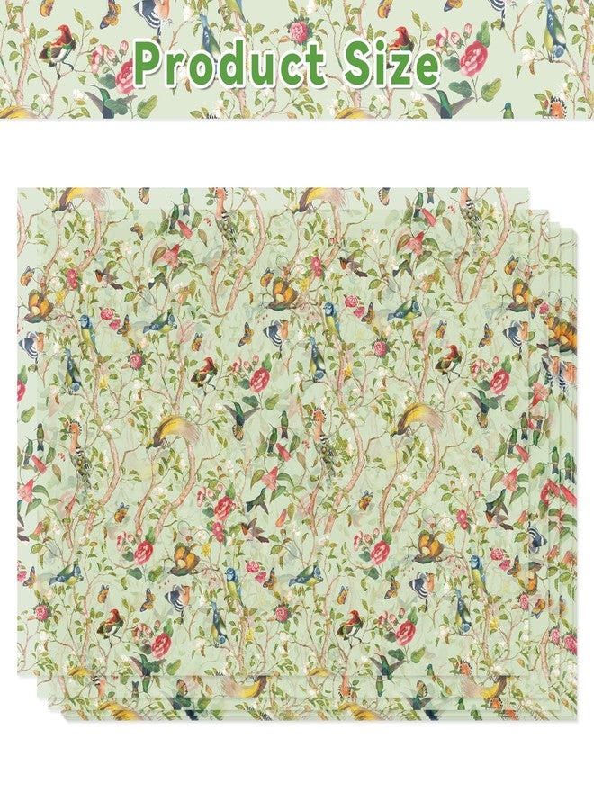 MOZUI 50 Sheets Vintage Bird Flower Tissue Paper, Watercolor Bird Flower Wrapping Papers with Romantic Symbolic Patterns for Bridal Shower Decor, DIY Gift Boxes, Flower Bouquets, Wine Bottles - 20 x 14 Inch - Image 4