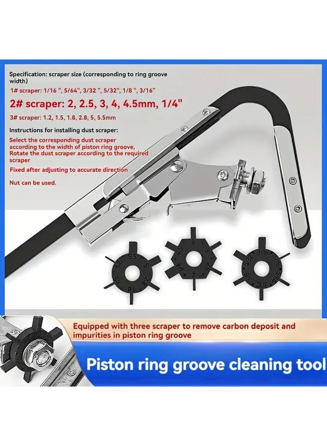 12Pcs Automotive Piston Ring Installer Engine Carbon Scraper No Battery - Image 5