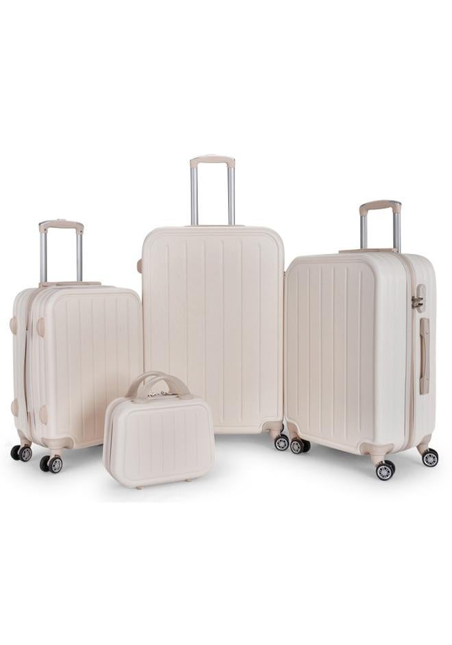 ليمرا طقم شنط سفر من ليمرا مكون من أربع قطع لون بيـج بإطار بيج - Image 1