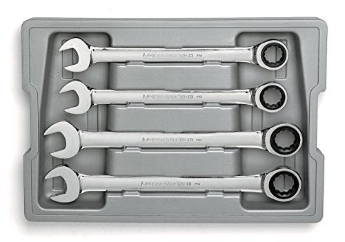GEARWRENCH 4 Pc 12 Pt Ratcheting Combination Wrench Set Metric 9413