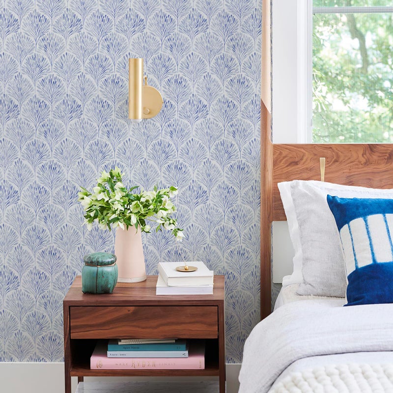 Simon&Siff Modern Wallpaper Peel and Stick Boho Contact Paper Blue Geometric Wallpaper Removable Waterproof Self Adhesive Wall Paper for Bedroom Cabinets Decor 120" x 17.3" - Image 2