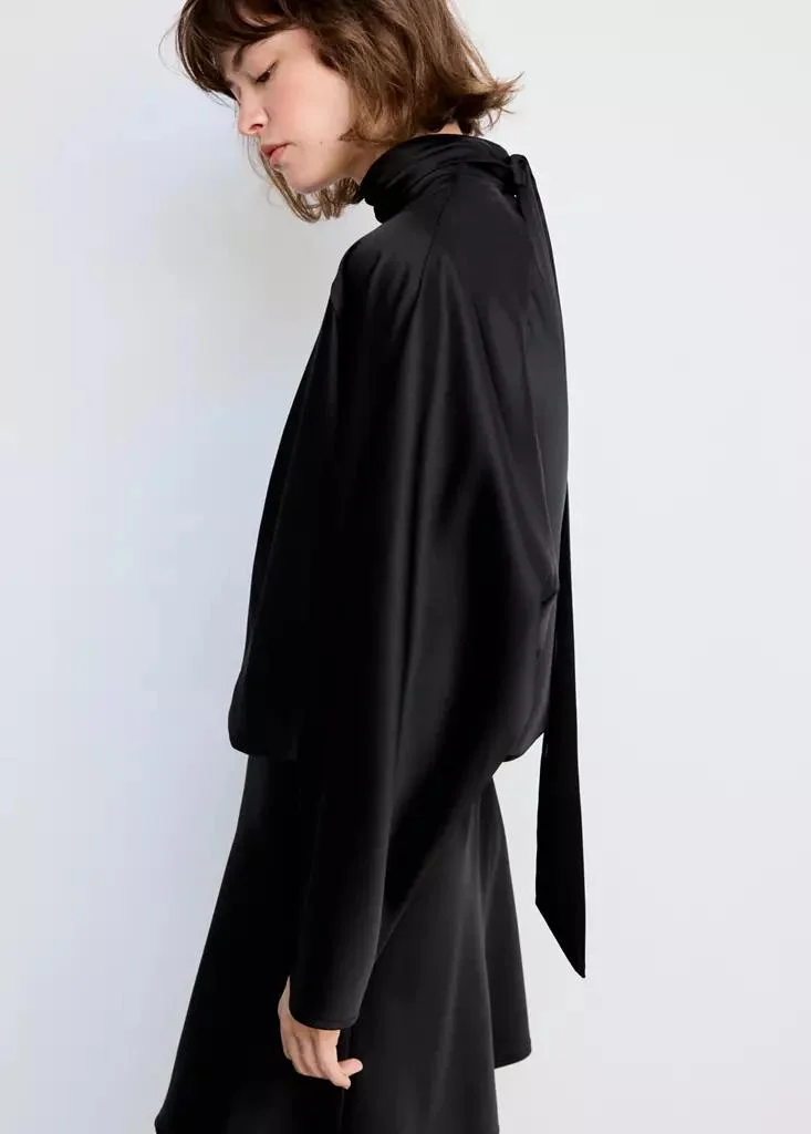 Mango  Satin Dress With Bow for Women | Best Price UAE