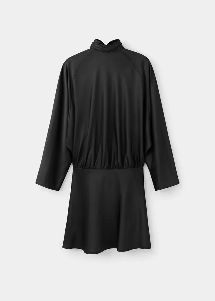 Mango  Satin Dress With Bow for Women | Best Price UAE