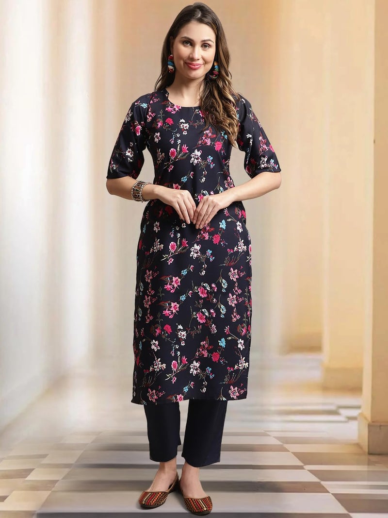 Tee Projekt Printed Crepe Kurti & Pant Set for Women Festival Wear for Women - Image 2