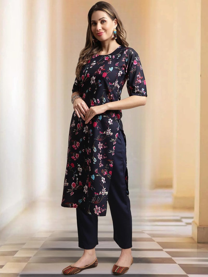 Tee Projekt Printed Crepe Kurti & Pant Set for Women Festival Wear for Women - Image 3