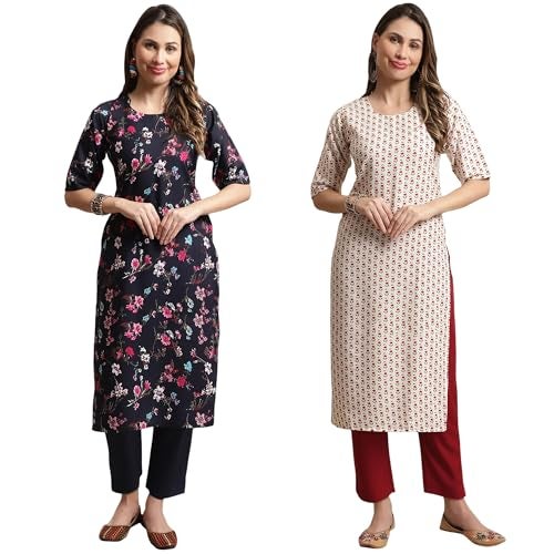 Tee Projekt Printed Crepe Kurti & Pant Set for Women Festival Wear for Women - Image 1