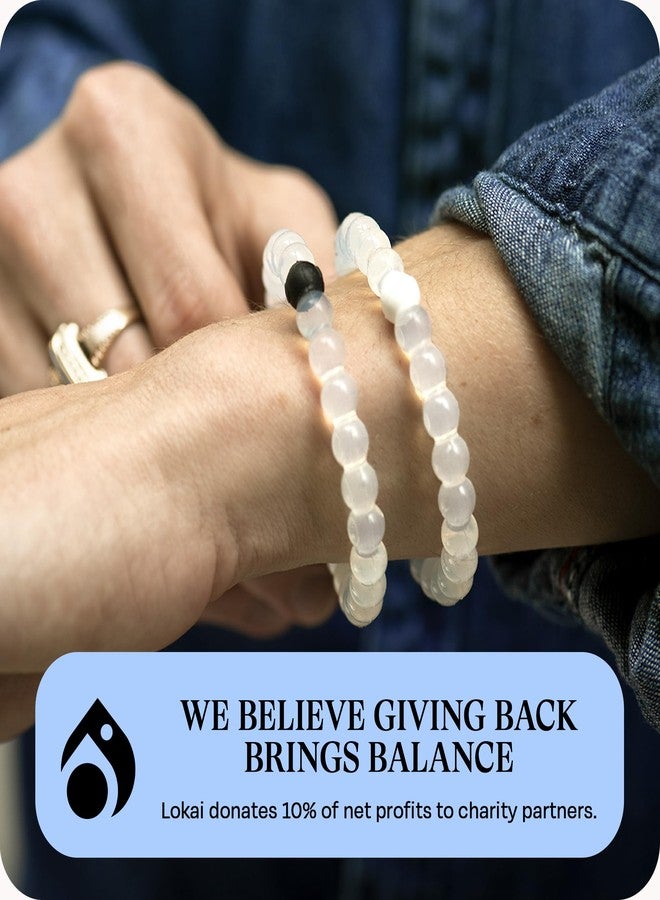 Lokai Beaded Bracelets for Women & Men, Classic Clear Style - Mental Health Awareness Bracelet Encourages Mental Wellness Slides-On for Comfortable Fit - Silicone Stretch Bead Bracelet Jewelry - Image 5