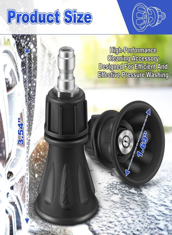 Dreyoo 2 Pack 40 Degree Pressure Washer Nozzle Guard with 4.0 Orifice, Durable Stainless Steel Pressure Washer Nozzle with Rubberized Protecting Guard, 1/4" Quick Connect, High Efficiency Cleaning - Image 2
