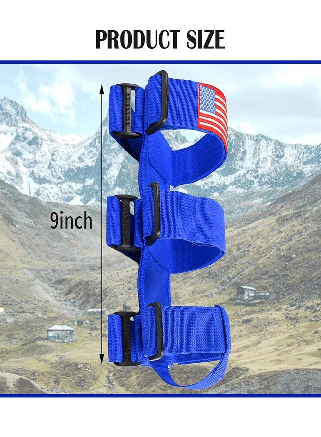 Voodonala Adjustable Roll Bar Fire Extinguisher Mount Holder 3 lb for Jeep Wrangler Unlimited CJ YJ LJ TJ JK JKU JL JLU 4XE,Blue with USA Flag Pattern - Image 3