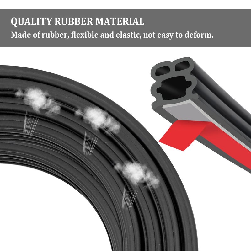 Stacool 52.5Ft Car Door Seal,Thickened Rubber Automotive Weather Stripping for Hoods,Trunks,Windows,Universal Soundproof Car Weather Stripping Car Accessories for Most Car,Truck,SUV (52.5Ft) - Image 4