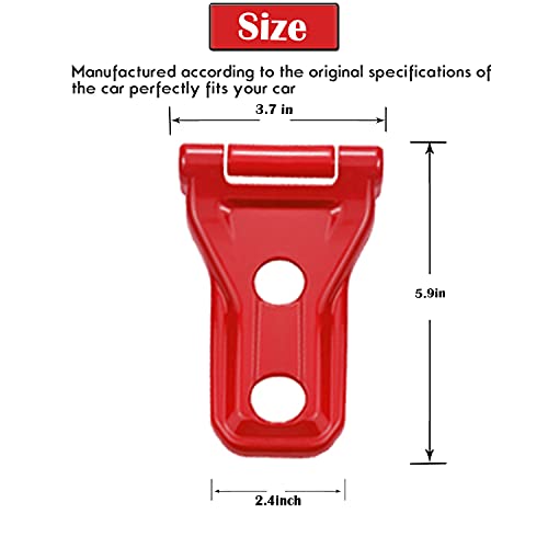 YANWEN Engine Hood Hinge Trim Cover Exterior Decoration Accessories Compatible for 2018-2021 Jeep Wrangler JL JLU Unlimited Sports Sahara Freedom Rubicon,2020-2021 Gladiator JT 2/4 Door (Red 2Pack) - Image 4