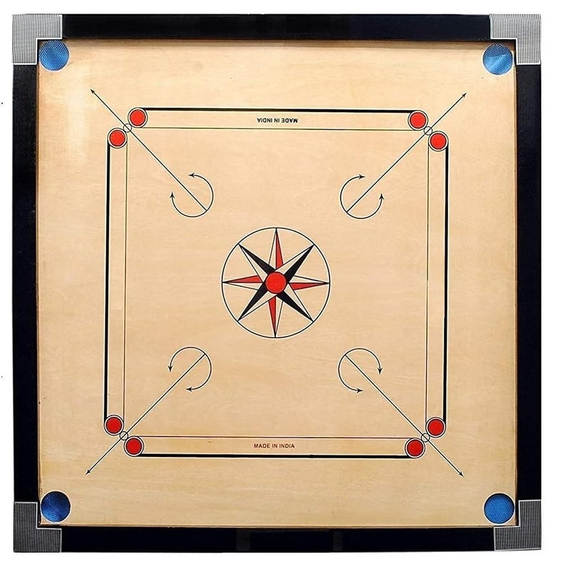 SMT Superior Matte Finish Practice Carrom Board for Serious Professional Practice with Coins Striker and Powder (32 INCH with Stand) - Image 5