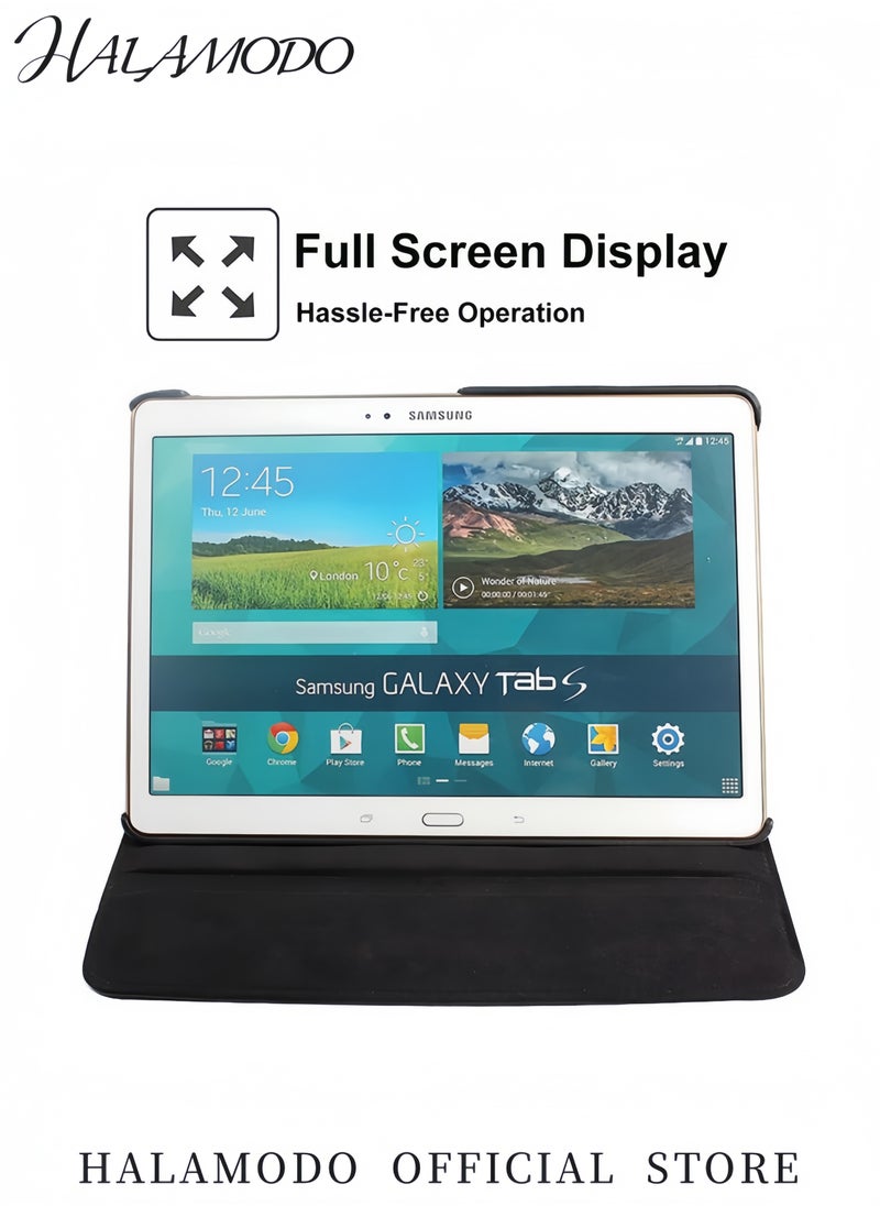 Generic - 360 Degree Rotating Stand Case for Samsung Galaxy Tab S 10.5 (SM-T800/T805) Multi Angle Folio Protective Cover Lightweight PU Leather Case with Auto Sleep/Wake Function - Image 1